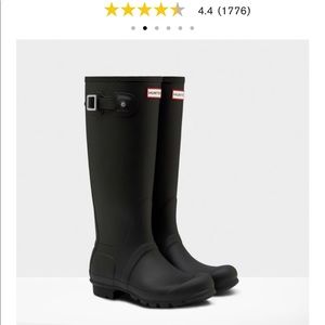 Women’s original matte black Hunter rain boots